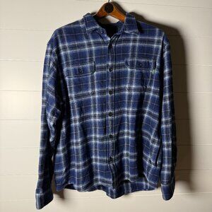 Woolrich Blue Plaid Flannel Cotton Shacket with Pockets Sz XXL